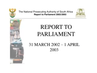 REPORT TO PARLIAMENT