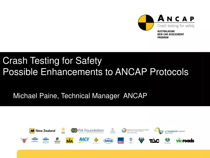 crash testing for safety possible enhancements