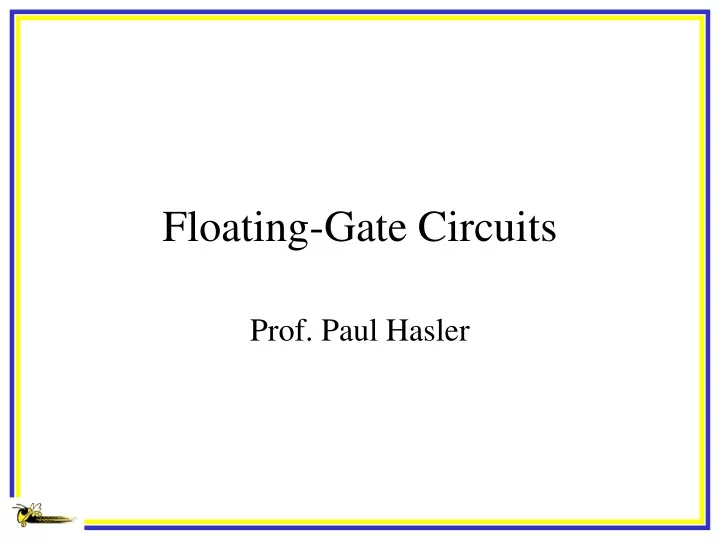 floating gate circuits