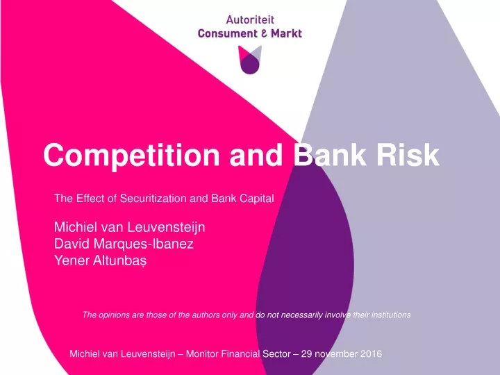 competition and bank risk