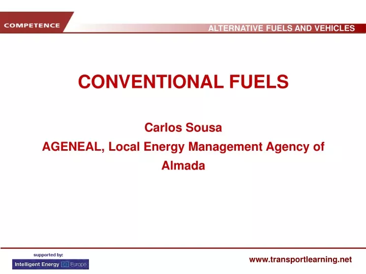conventional fuels carlos sousa ageneal local energy management agency of almada