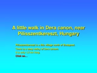 A little walk in Dera canon, near Pilisszentkereszt, Hungary