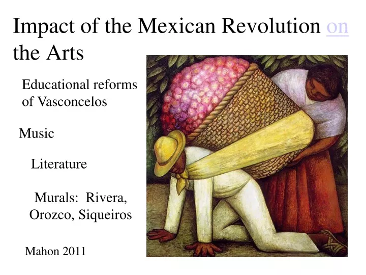 impact of the mexican revolution on the arts