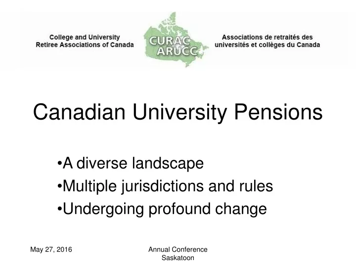 canadian university pensions