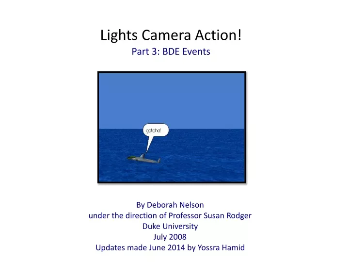 lights camera action part 3 bde events