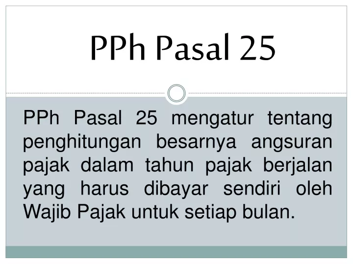 pph pasal 25