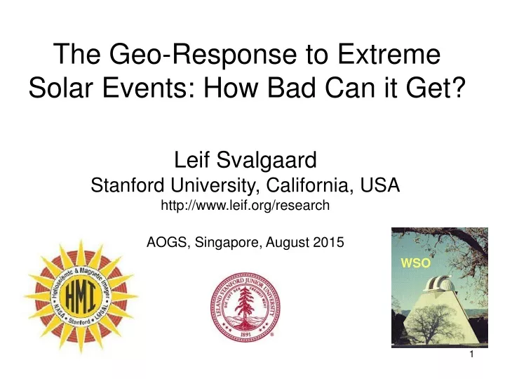 the geo response to extreme solar events how bad can it get