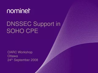DNSSEC Support in SOHO CPE