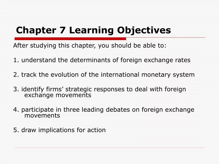 chapter 7 learning objectives