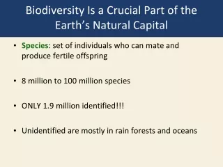 Biodiversity Is a Crucial Part of the Earth’s Natural Capital