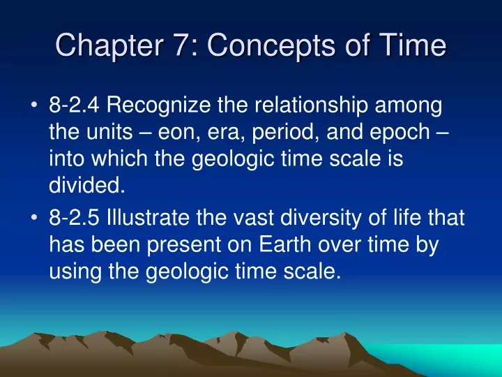 chapter 7 concepts of time