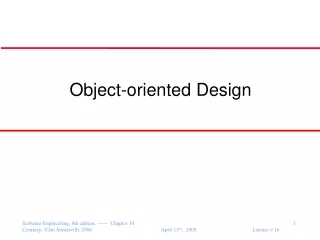 Object-oriented Design