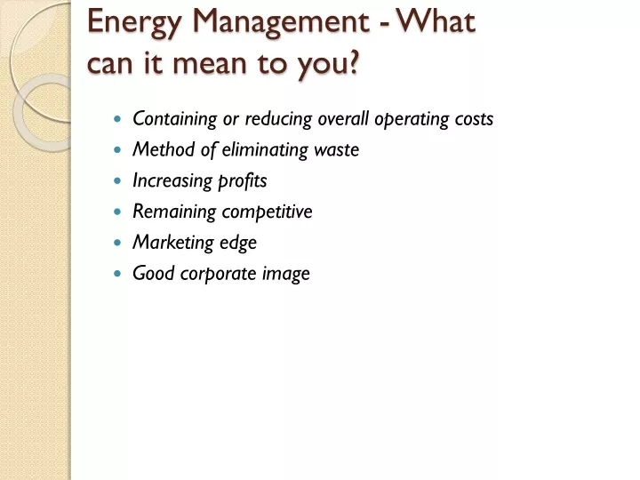 energy management what can it mean to you