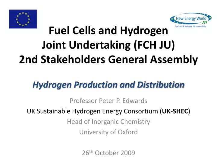 fuel cells and hydrogen joint undertaking fch ju 2nd stakeholders general assembly