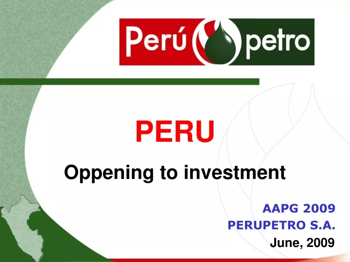 peru oppening to investment