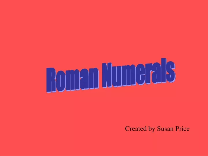 roman numerals
