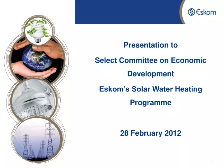presentation to select committee on economic