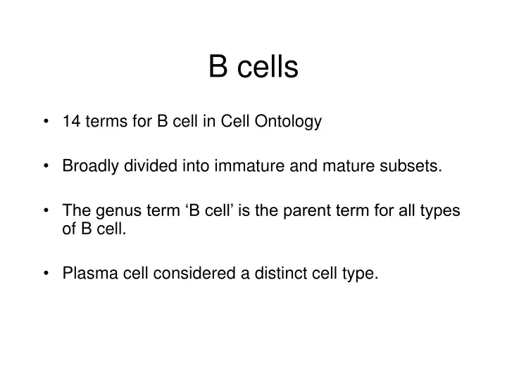 b cells