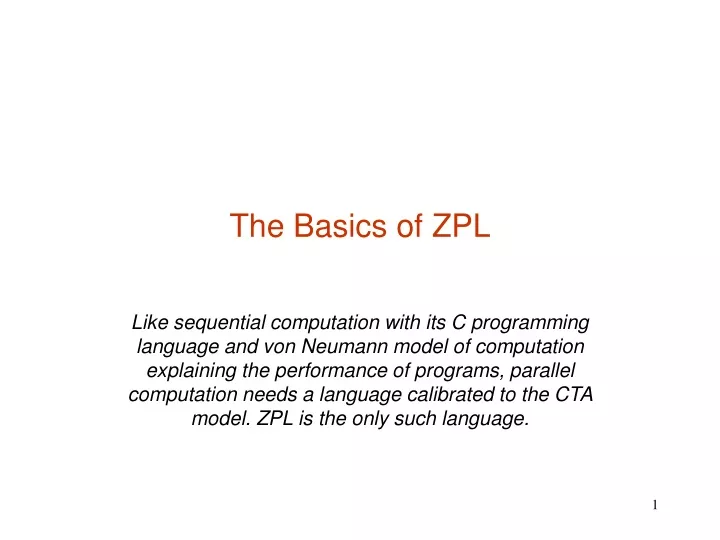 the basics of zpl