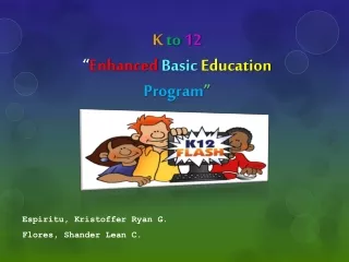 K to 12 “ Enhanced Basic Education Program ”