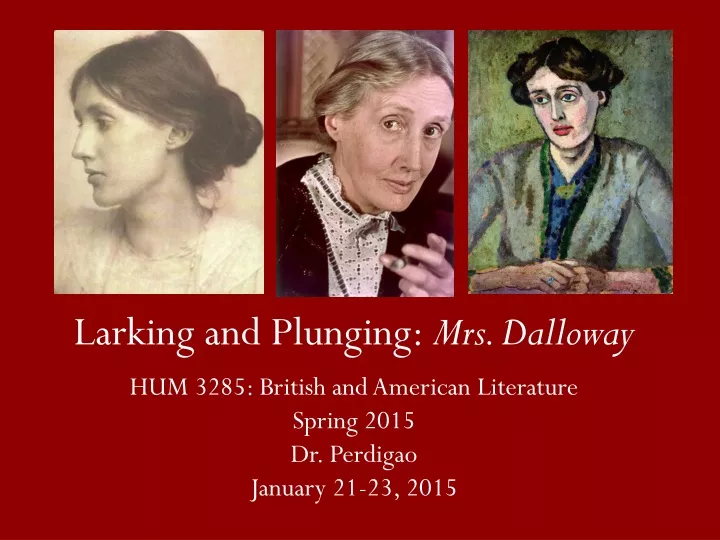 larking and plunging mrs dalloway