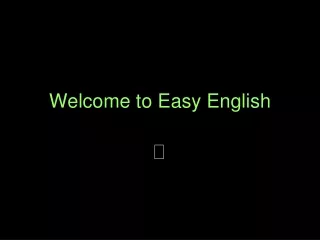 Welcome to Easy English