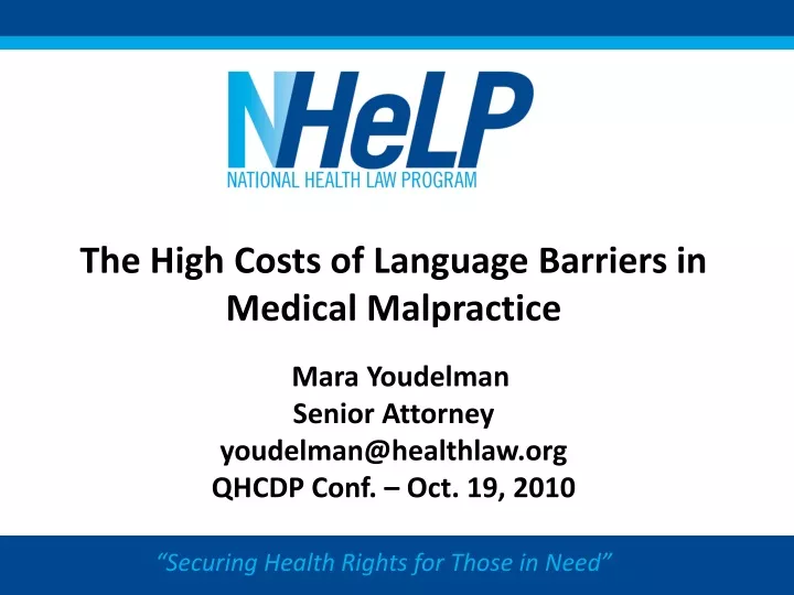 the high costs of language barriers in medical