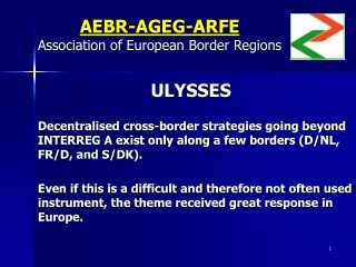 AEBR-AGEG-ARFE Association of European Border Regions