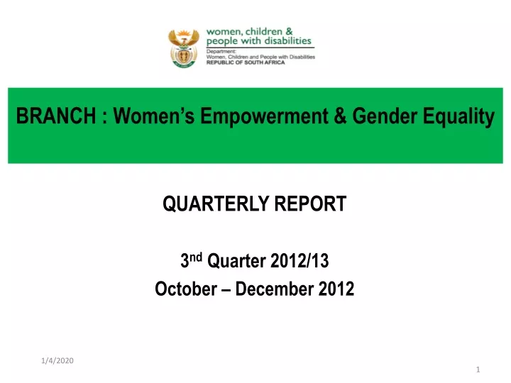 branch women s empowerment gender equality