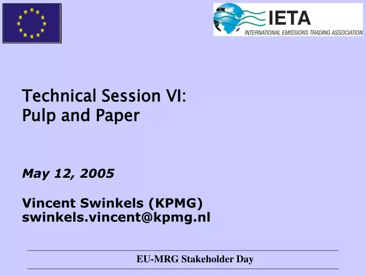technical session vi pulp and paper may 12 2005