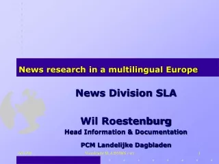 News research in a multilingual Europe
