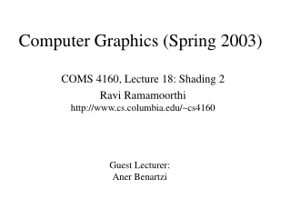 Computer Graphics (Spring 2003)