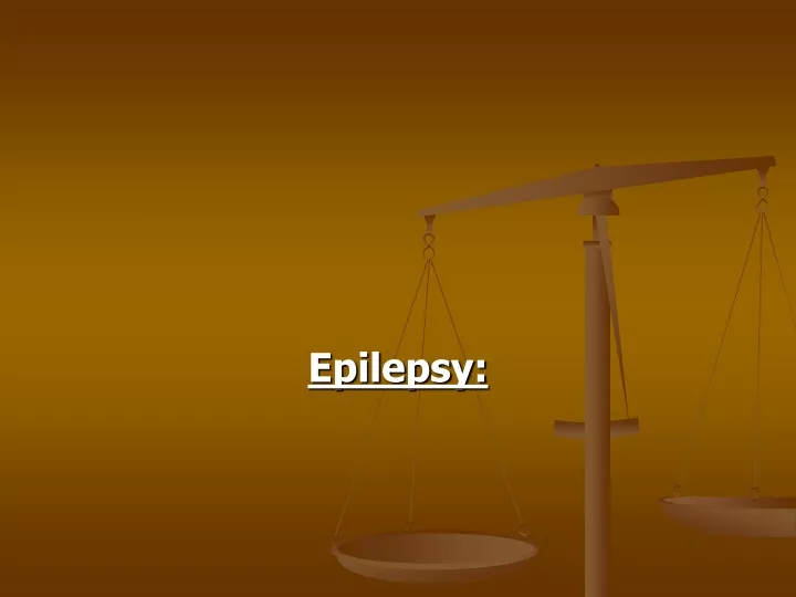 epilepsy