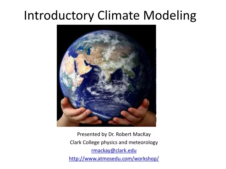 introductory climate modeling