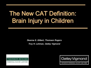 The New CAT Definition:  Brain Injury in Children