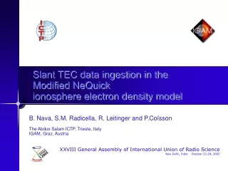Slant TEC data ingestion in the Modified NeQuick ionosphere electron density model