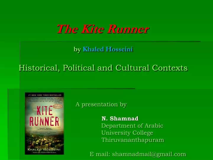 the kite runner by khaled hosseini historical