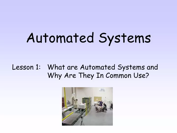automated systems