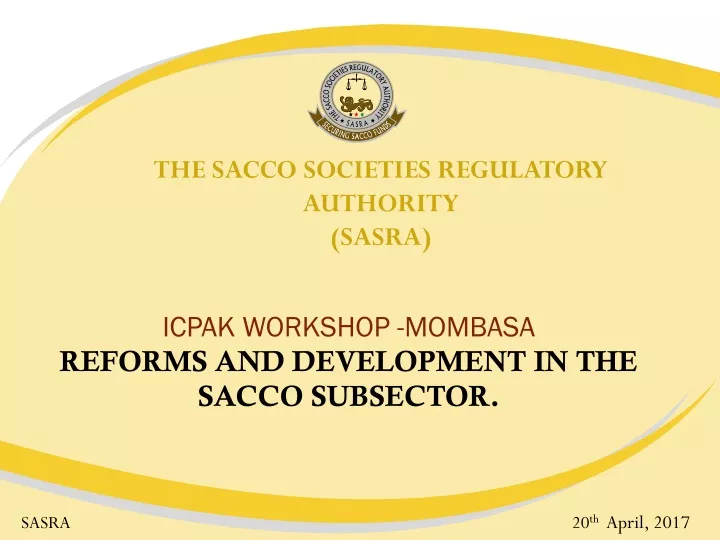 icpak workshop mombasa reforms and development in the sacco subsector