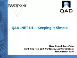 QAD .NET UI – Keeping it Simple