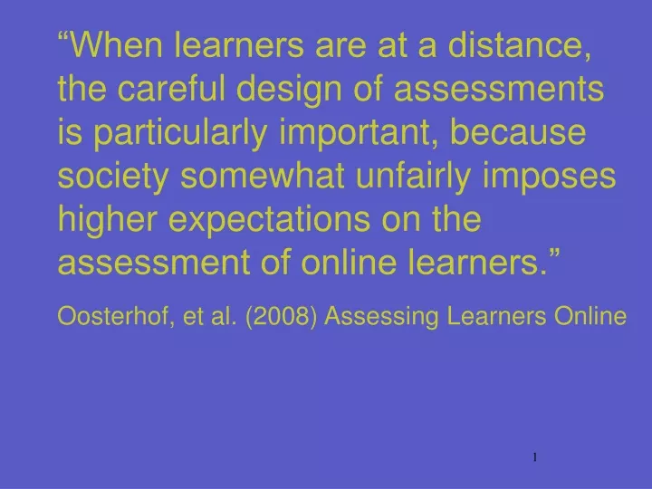 when learners are at a distance the careful