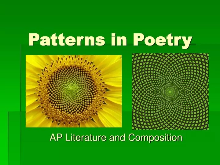 patterns in poetry