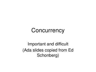 Concurrency