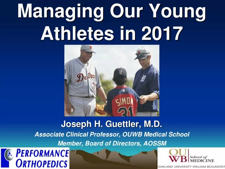 managing our young athletes in 2017 joseph