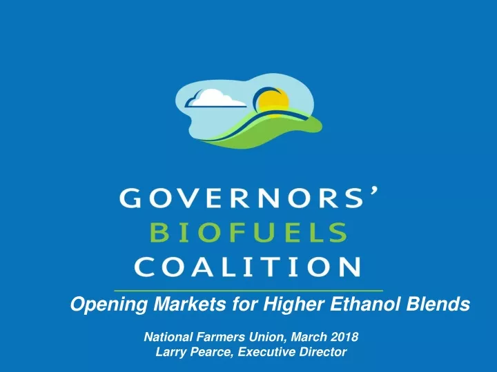 opening markets for higher ethanol blends