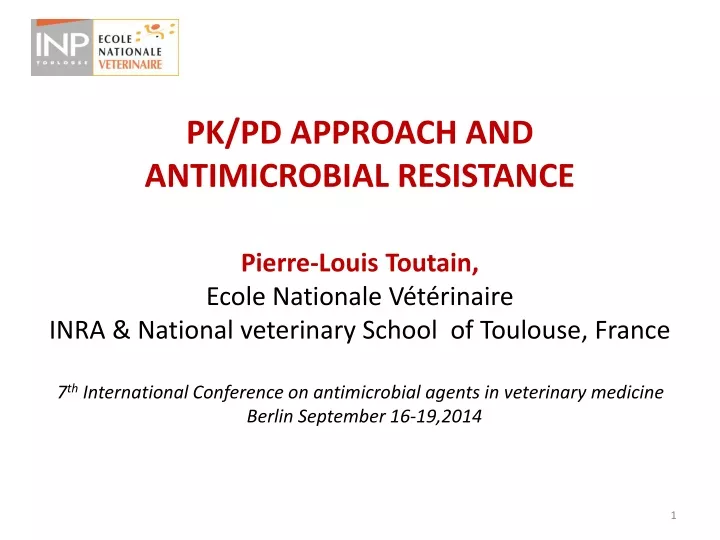 pk pd approach and antimicrobial resistance