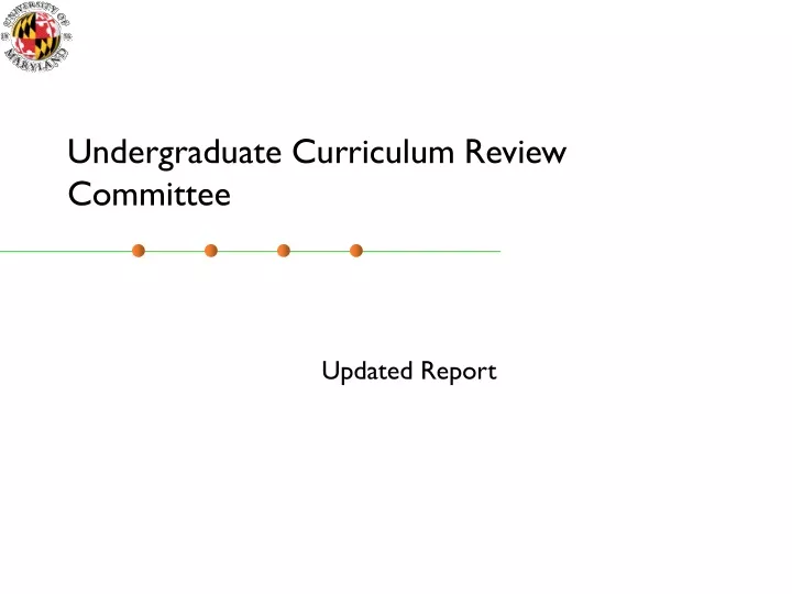 undergraduate curriculum review committee