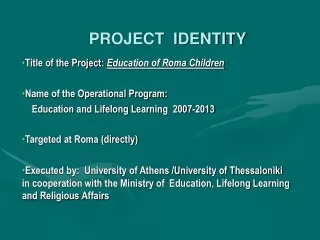 PROJECT  IDENTITY