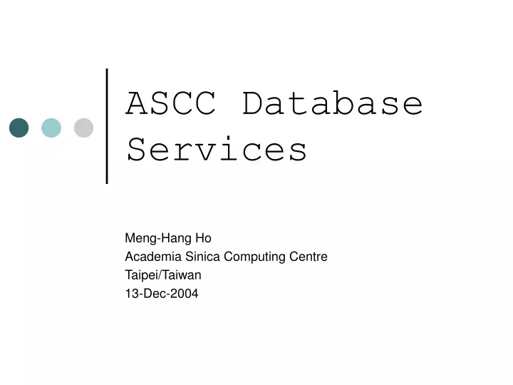 ascc database services