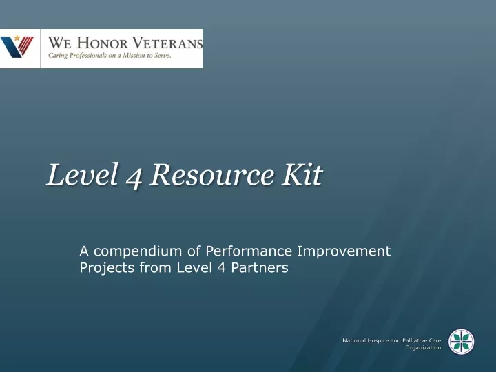 level 4 resource kit